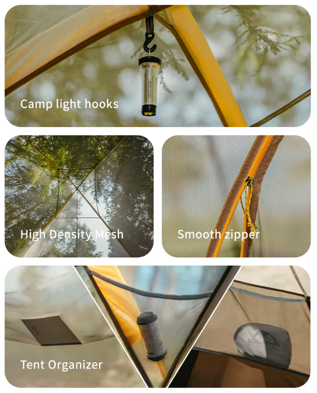 картинка Палатка Naturehike KOTA 6, 6-местная, алюминиевый каркас, серо-коричневая