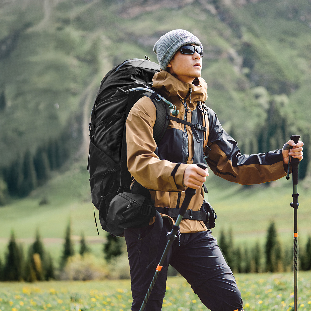 Рюкзак туристический Naturehike Helium Series 70 л, размер M, черный