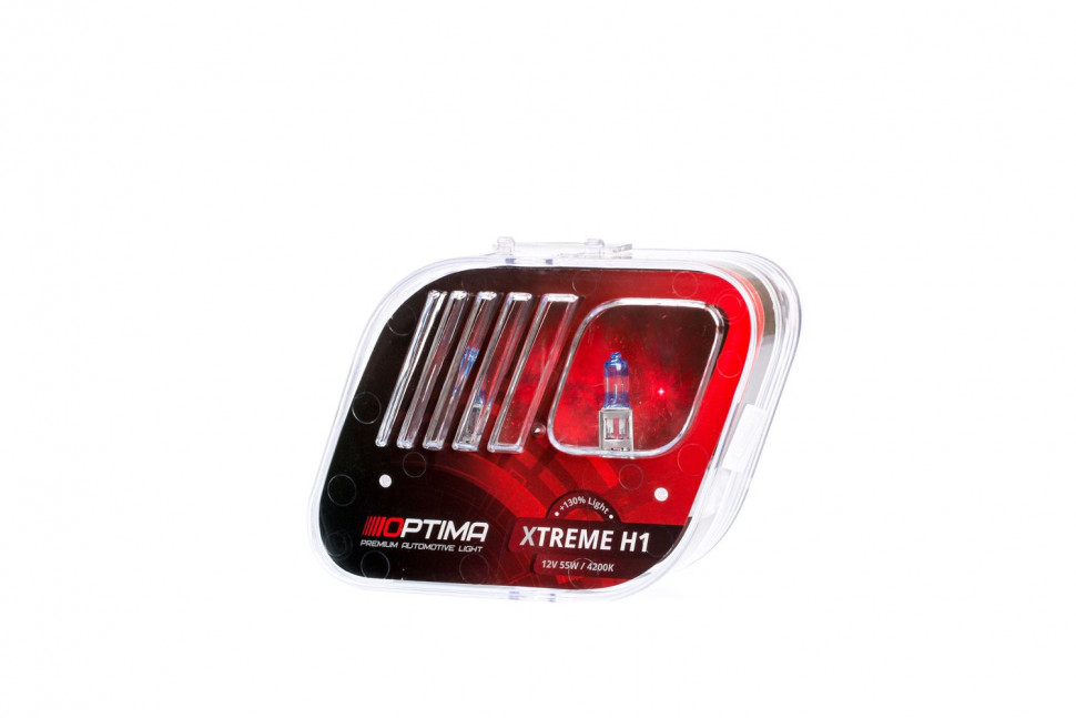 Галогенные лампы Optima Xtreme H1 +130% light 4200K, 55W, 12V