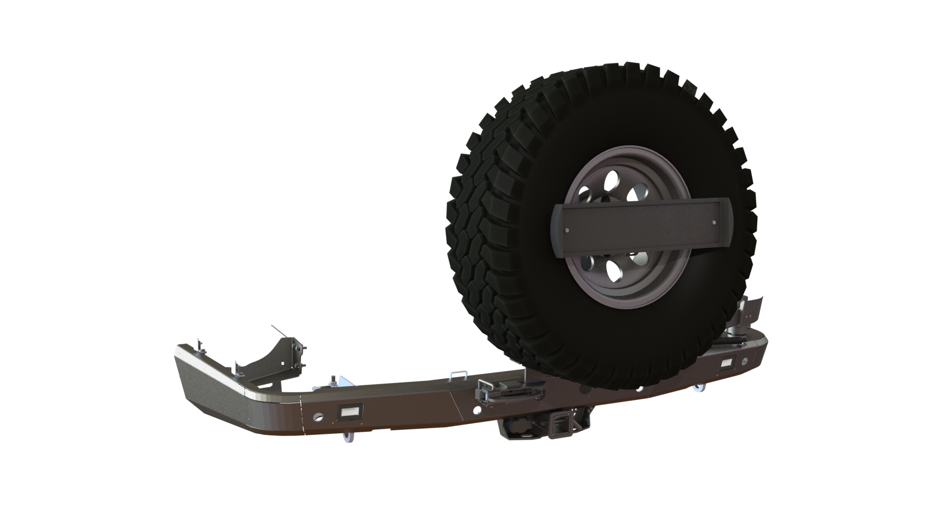 картинка Бампер задний Toyota Land Cruiser 200 2008-2015 калитка центр, фары