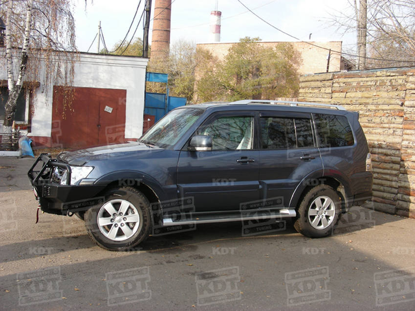 картинка Бампер передний KDT силовой со съёмным кенгурином для Mitsubishi Pajero IV