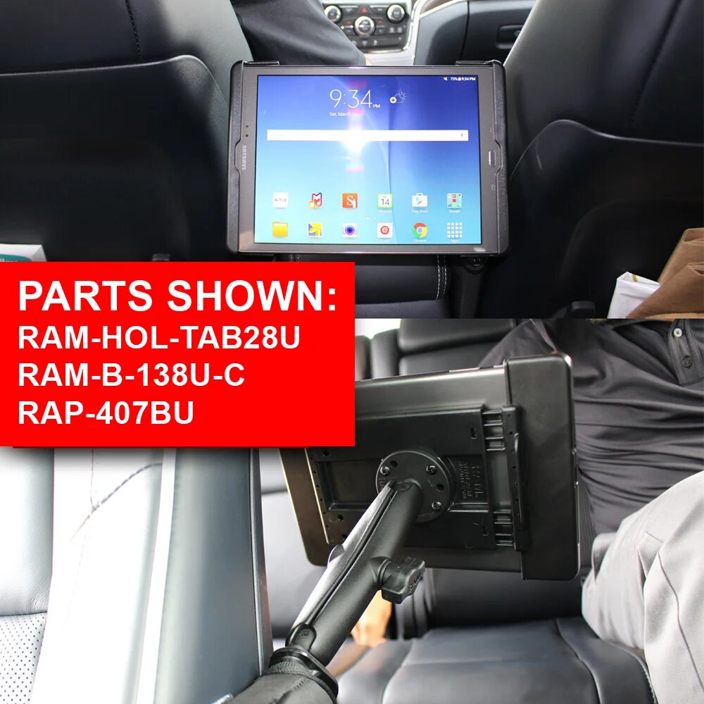 RAP-407BU универсальное автокрепление RAM подушка между сидением и центральной консолью, Ромб