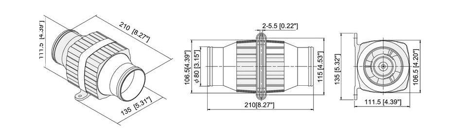 картинка Вентилятор электрический 12 В, 3А, 3452 л/мин