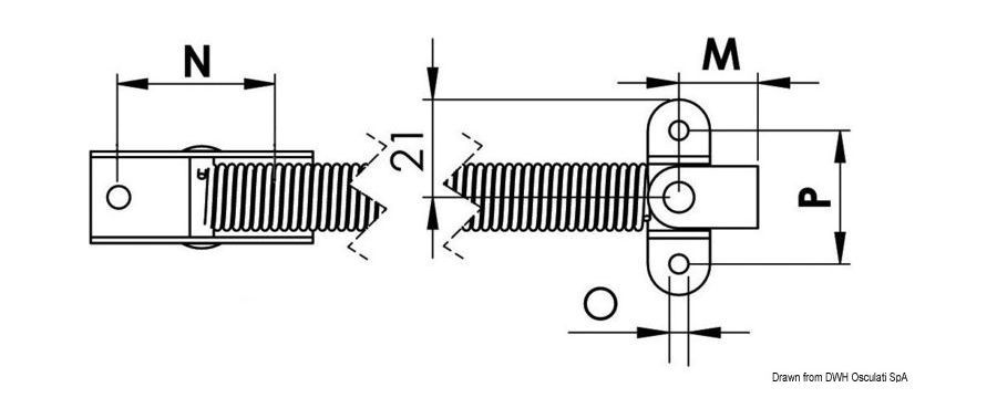 картинка Пружина для крышки люка 260 мм