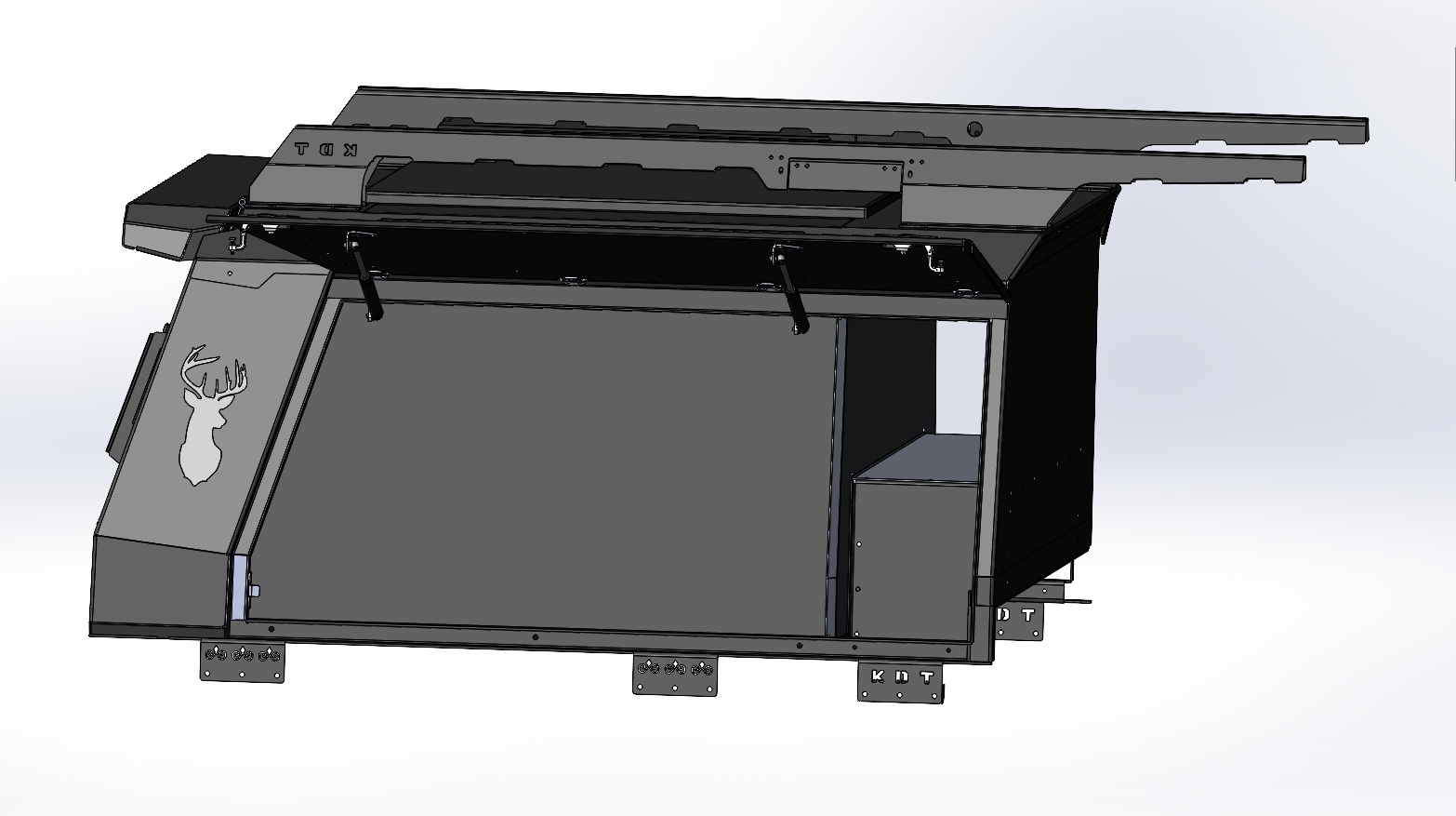 картинка Кунг алюминиевый для Toyota Land Cruiser 79 (короткий кузов) — KDT 2028L