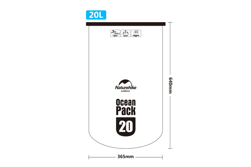 картинка Гермомешок Naturehike Ocean Pack  20 л. (оранжевый)