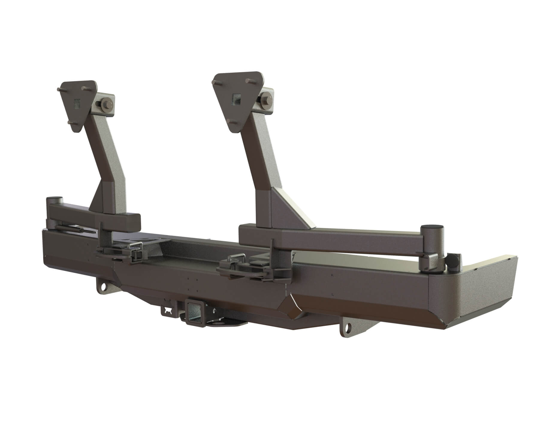 картинка Бампер силовой задний Toyota Land Cruiser 78 2007+ квадрат, 2 калитки