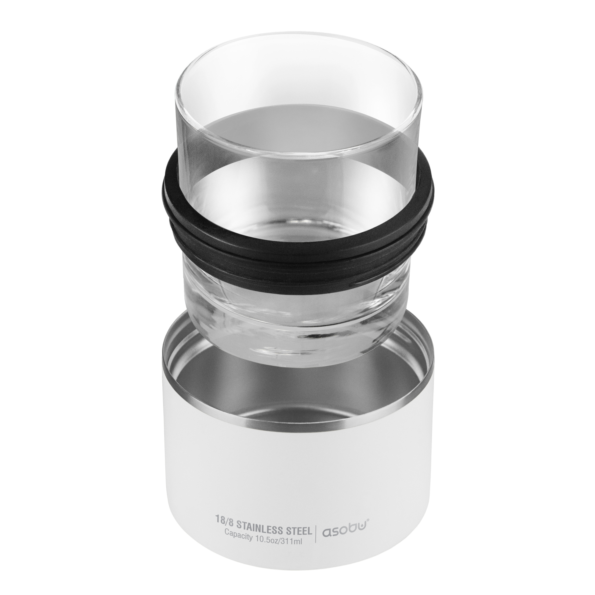 картинка Термобокал ROCKS для крепких напитков 310 мл, белый