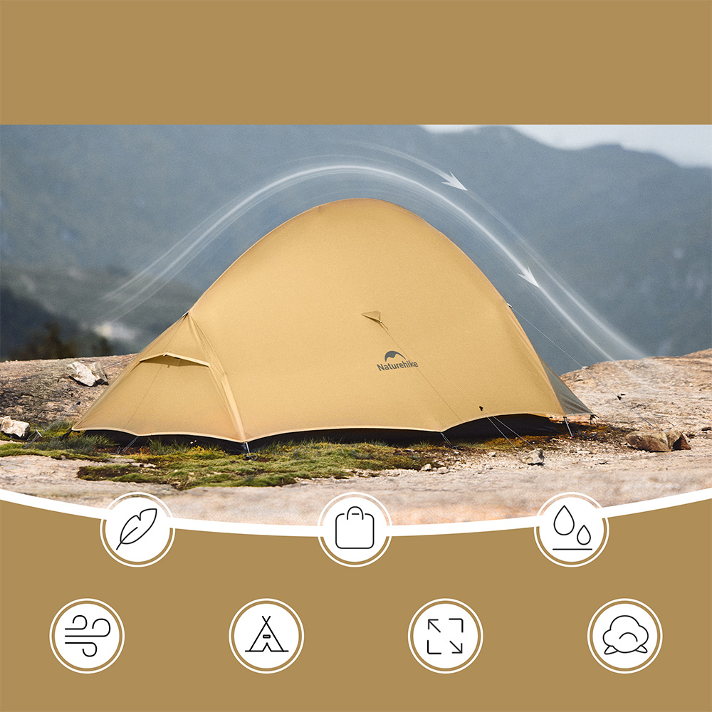 картинка Палатка Naturehike Cloud up Pro CNK2350WS020 двухместная коричневый,6976507662550