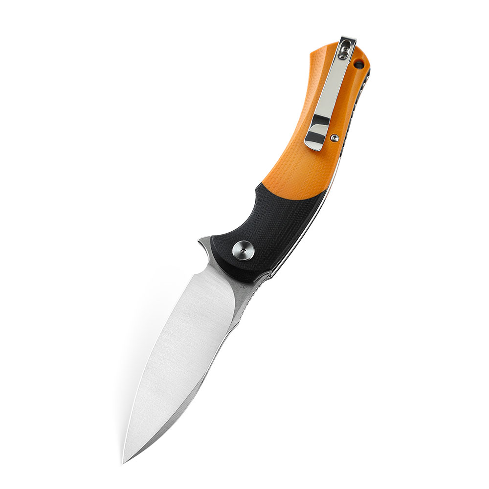 картинка Нож Bestech Penguin сталь D2, рукоять G10 черно-оранжевая