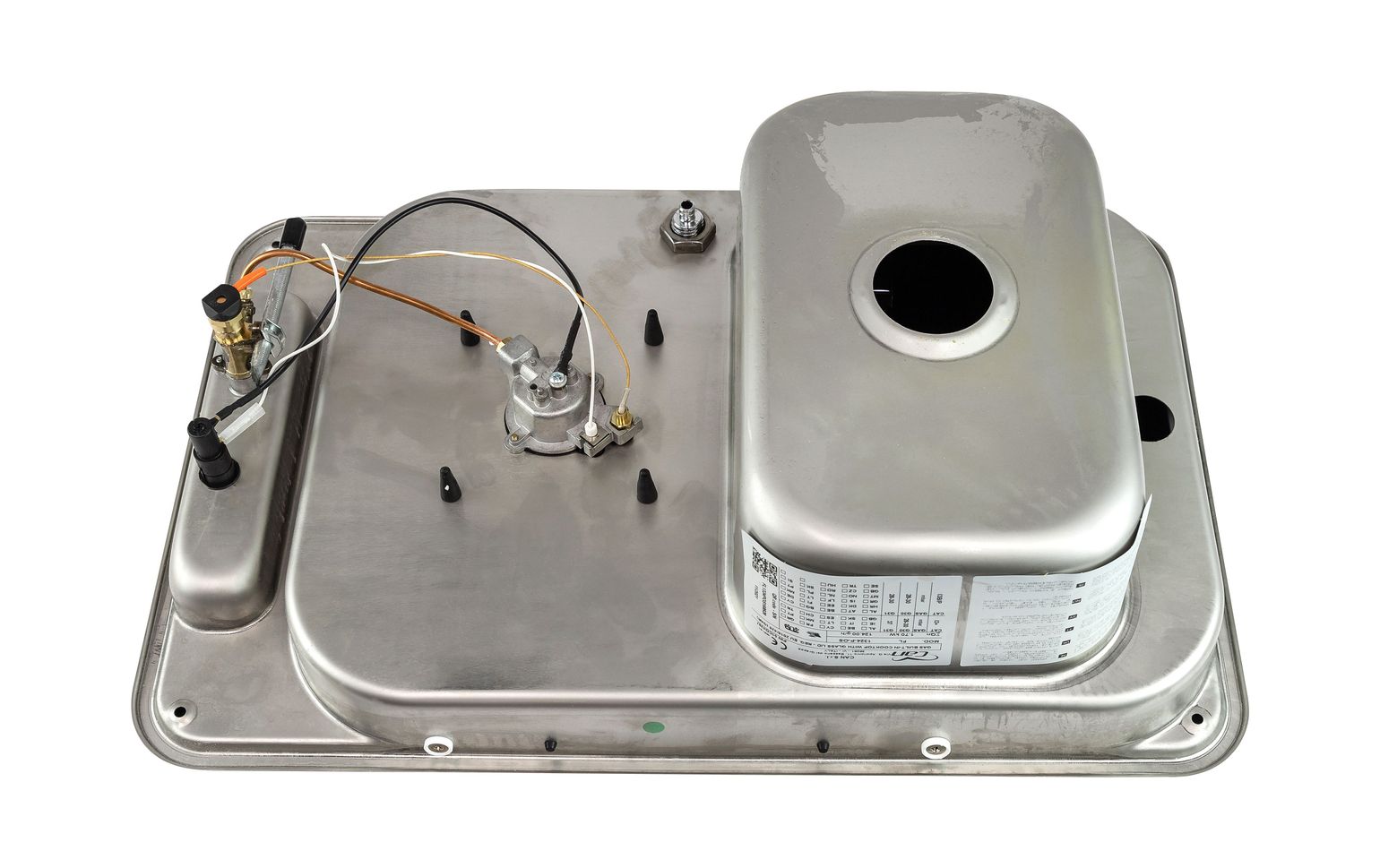 картинка Плита газовая с мойкой, стеклянная крышка