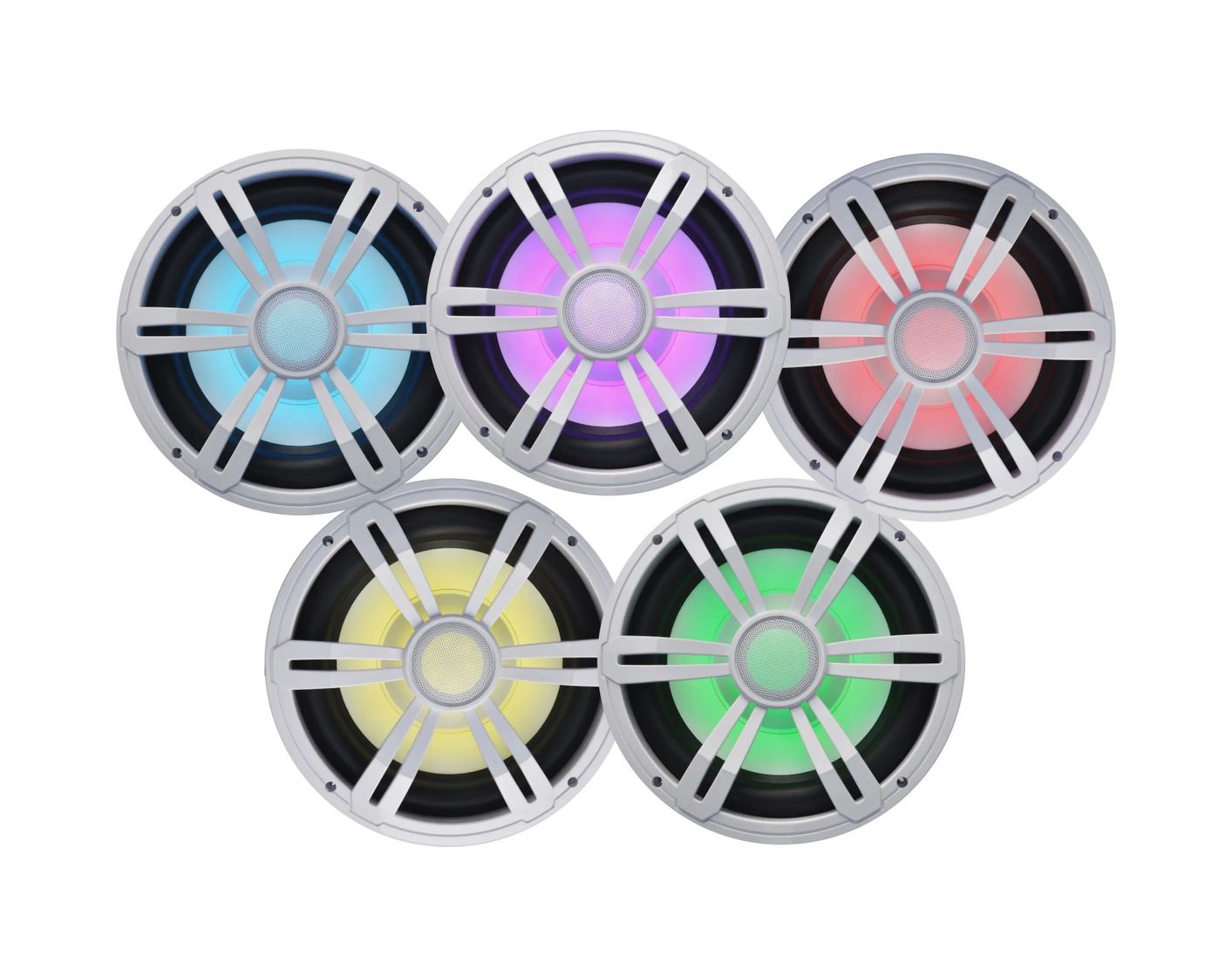 картинка Динамик для сабвуфера 10" 600W белый RGB, Marine Rocket