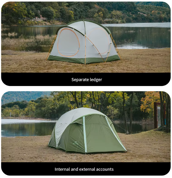 картинка Палатка Naturehike KOTA 4, 4-местная, алюминиевый каркас, олива