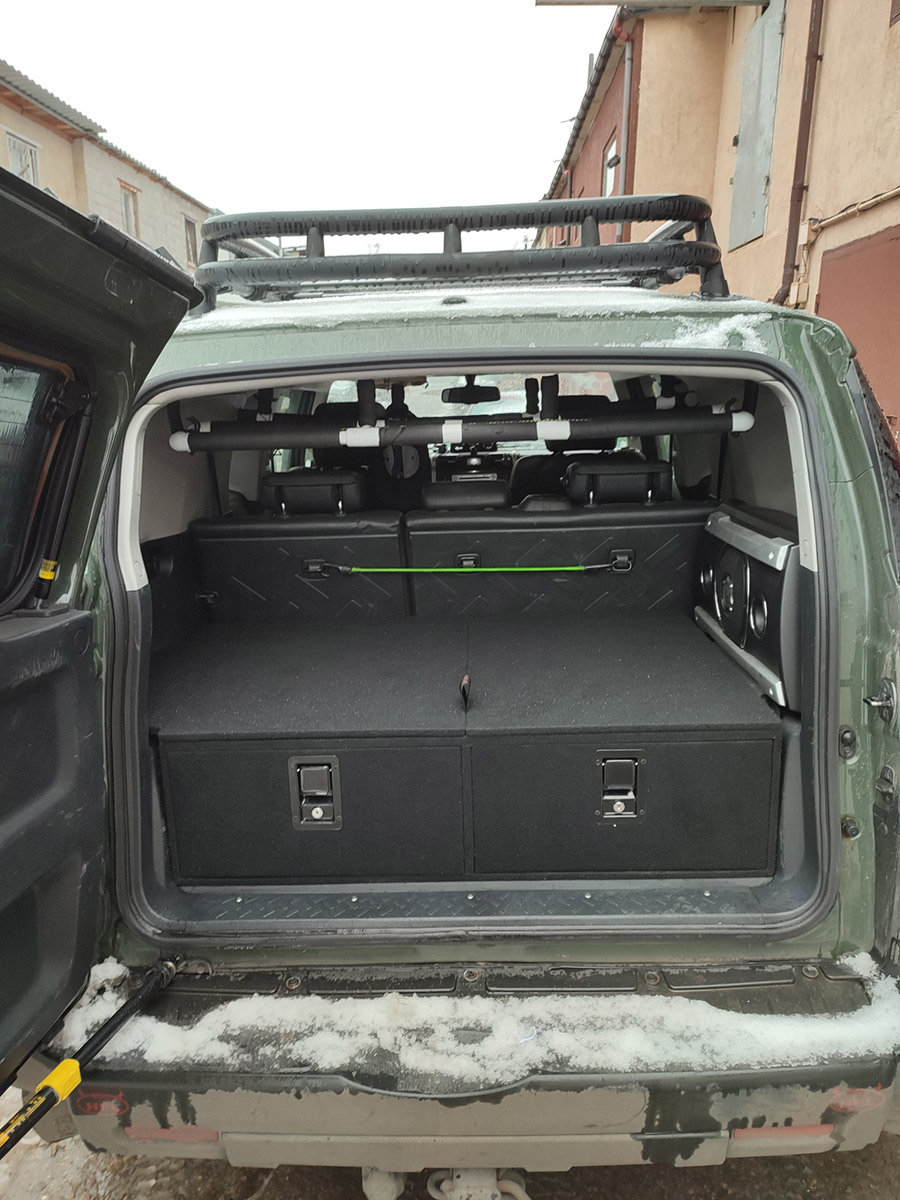 картинка Органайзер в багажник Toyota FJ Cruiser 2 выдвижных ящика