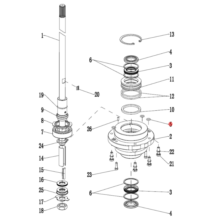 картинка Кольцо уплотнительное масляного канала (PNFM40E-31005; 521) (PREMARINE)