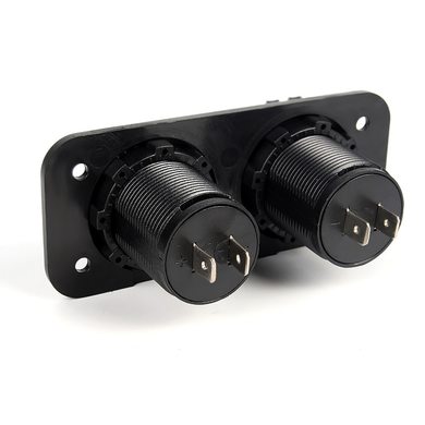 картинка Панель гнезд питания зарядка USB и вольтметр (красный)