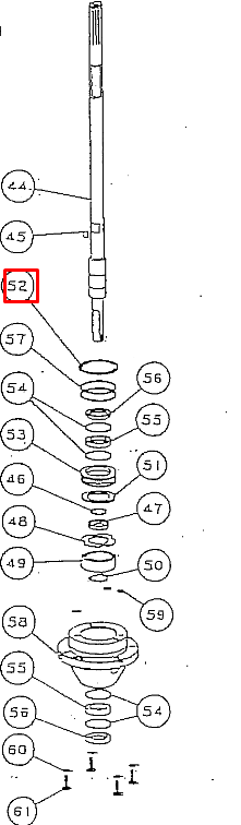 картинка Кольцо стопорное обоймы подшипника водомета (PNFM40E-31013; 512) (PREMARINE)