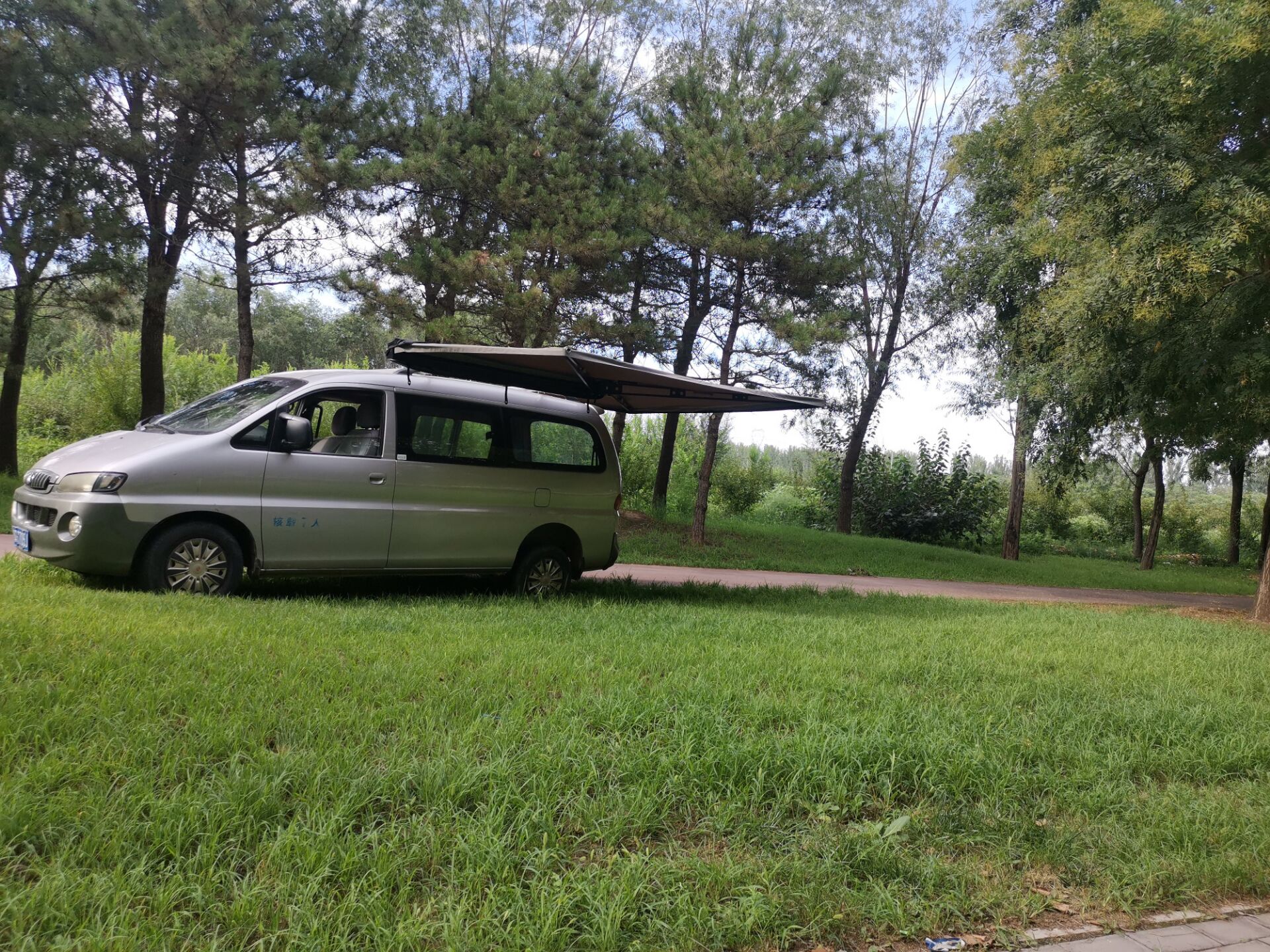 картинка Маркиза автомобильная РИФ безопорная, веерная 2,3х2 м (левая)