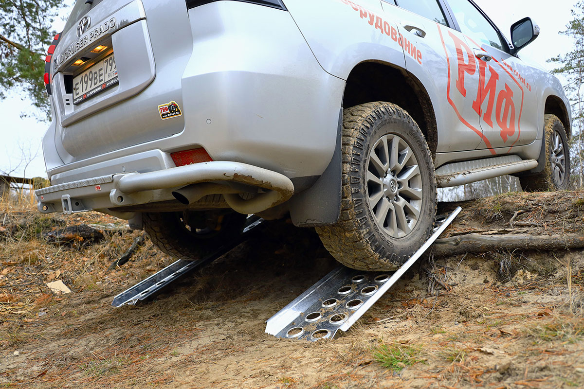 картинка Сенд-траки (аппарели) РИФ 148x48 см алюминиевые усиленные (2 шт.)