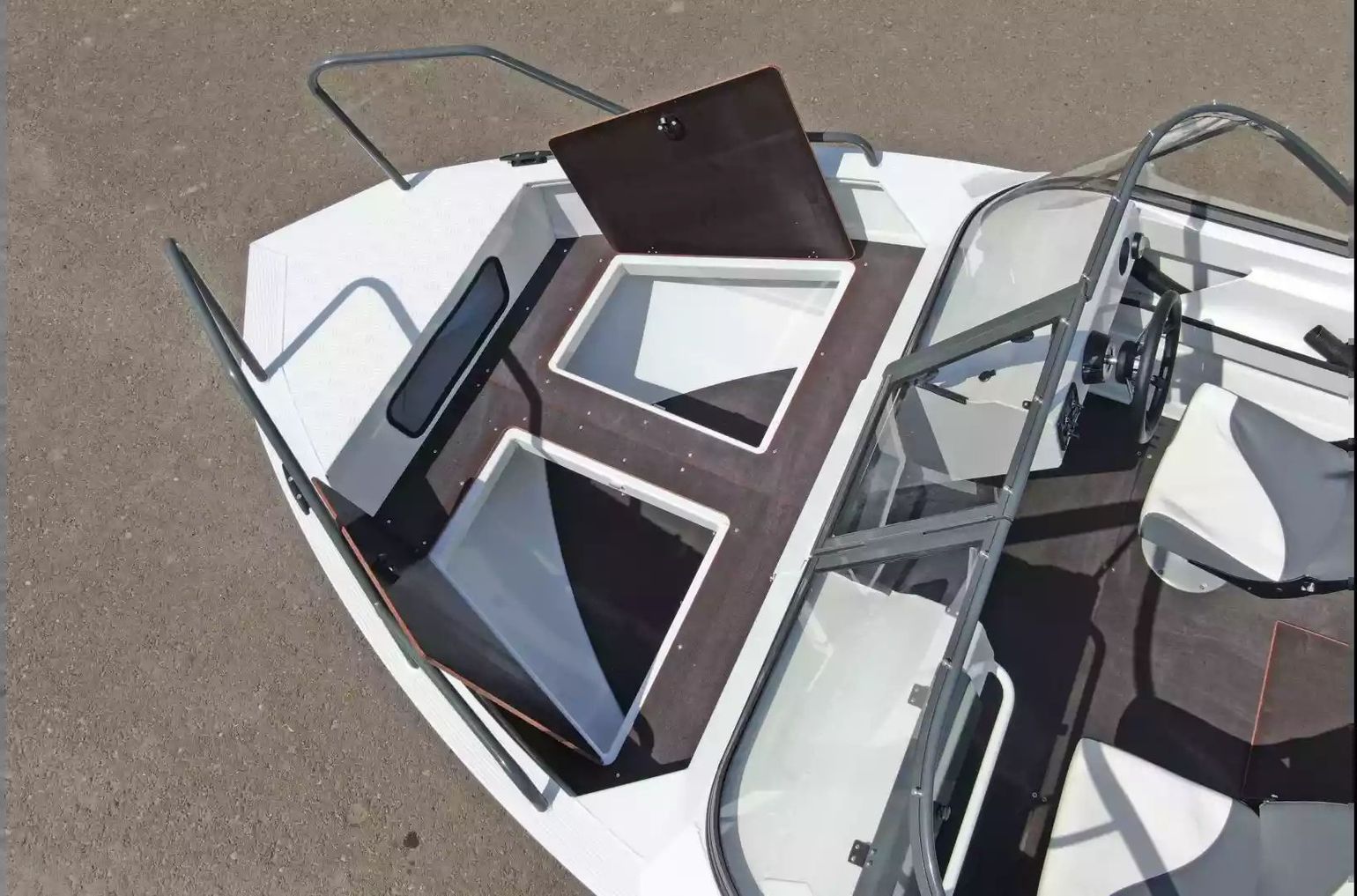 Моторная лодка, Neman 450 DC NEW, серый/св. сер