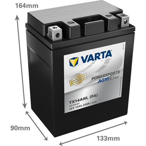 картинка Аккумулятор VARTA 12Ah Varta 12V 512 919 021 AGM зал