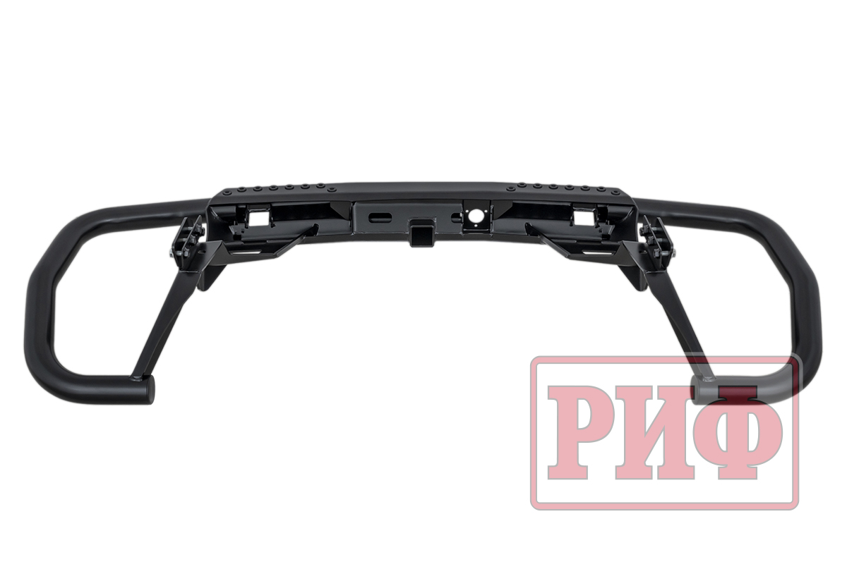 картинка Бампер РИФ задний Mitsubishi Pajero Sport 2021+ c квадратом