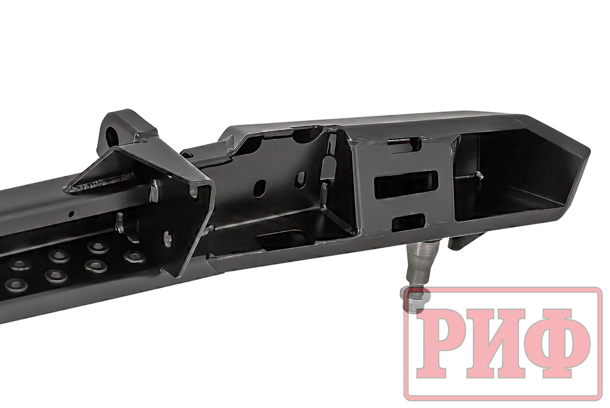 картинка Бампер задний РИФ УАЗ Буханка с фонарями, калиткой, возможностью установки фаркопа, стандарт