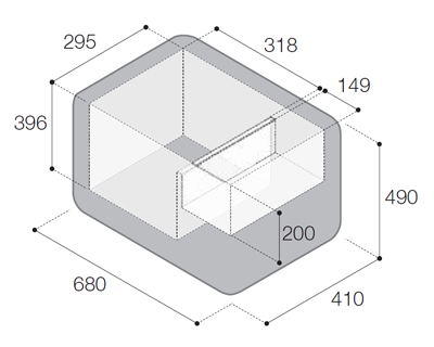 картинка Холодильник-морозильник переносной Vitrifrigo 45литров, 12/24V, -22ᵒC