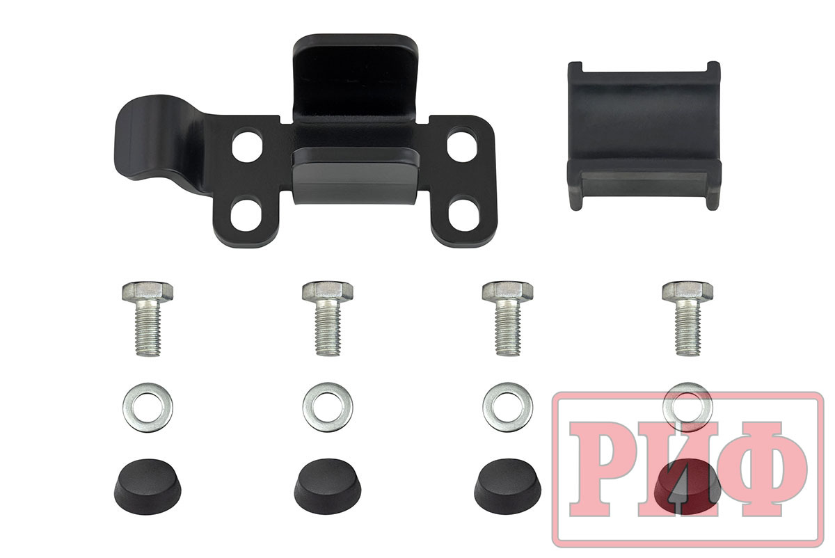 картинка Бампер РИФ задний УАЗ Хантер с квадратом под фаркоп, калиткой (справа), подсветкой номера, лифт 65 мм