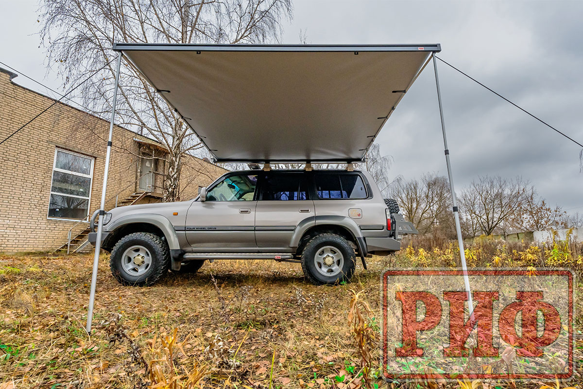 картинка Маркиза автомобильная РИФ 2,13х2,5 м полуавтомат (винил) темно-серая