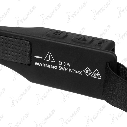 картинка Фонарь налобный сенсорный LED-200 LM, COB-200LM, IPX4, USB