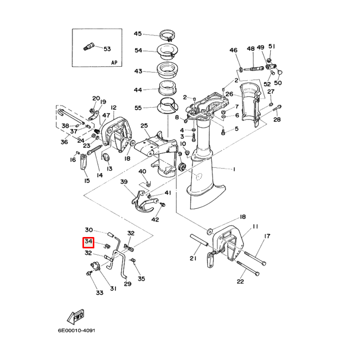 картинка Пружина рычага подвески Yamaha 3-5/E8D (PREMARINE)