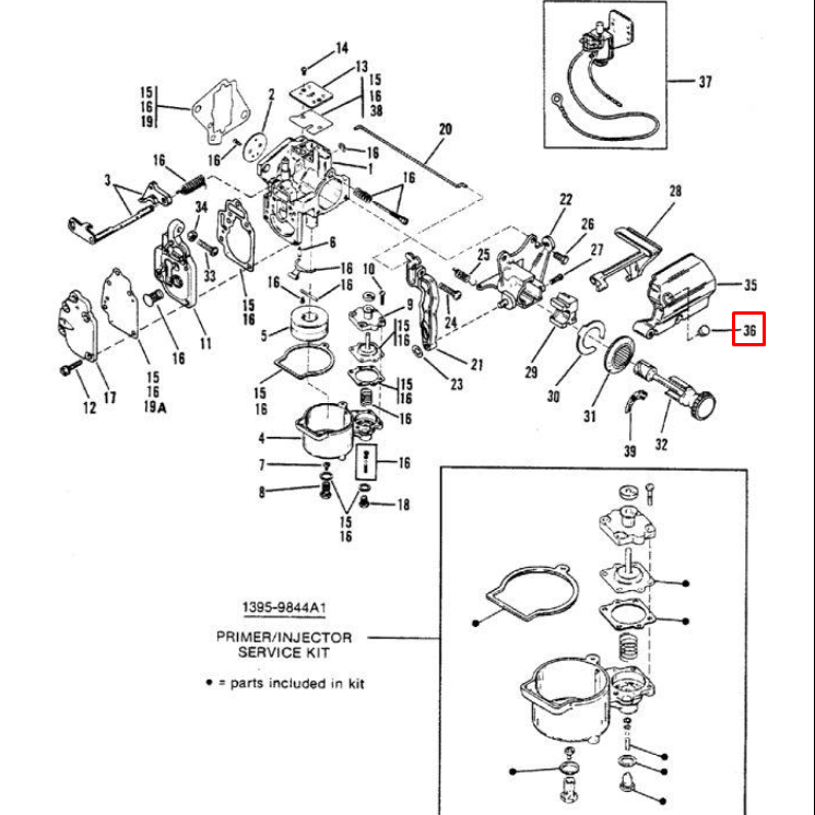 картинка Заглушка Mercury 6/8/9.9/15 HP; Mercruiser ALPHA  (Osaka)