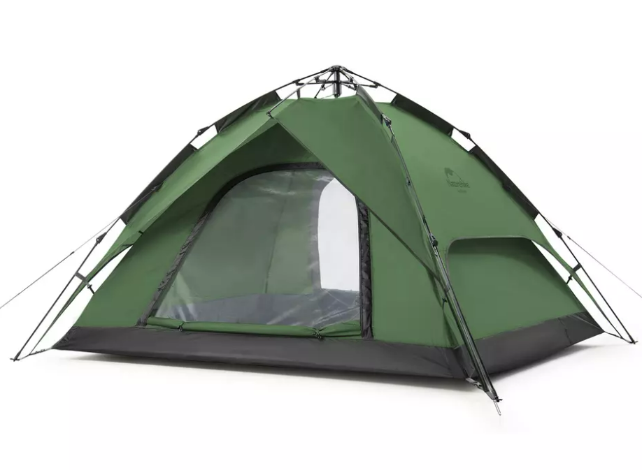 картинка Палатка Naturehike 3-местная, быстросборная, зеленая