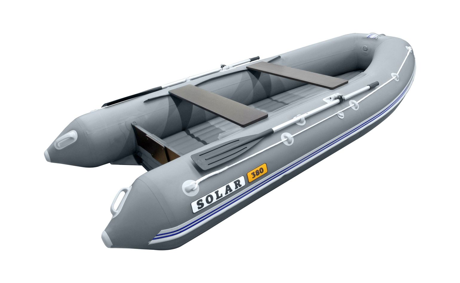 Надувная лодка ПВХ SOLAR-380 К (Оптима), серый