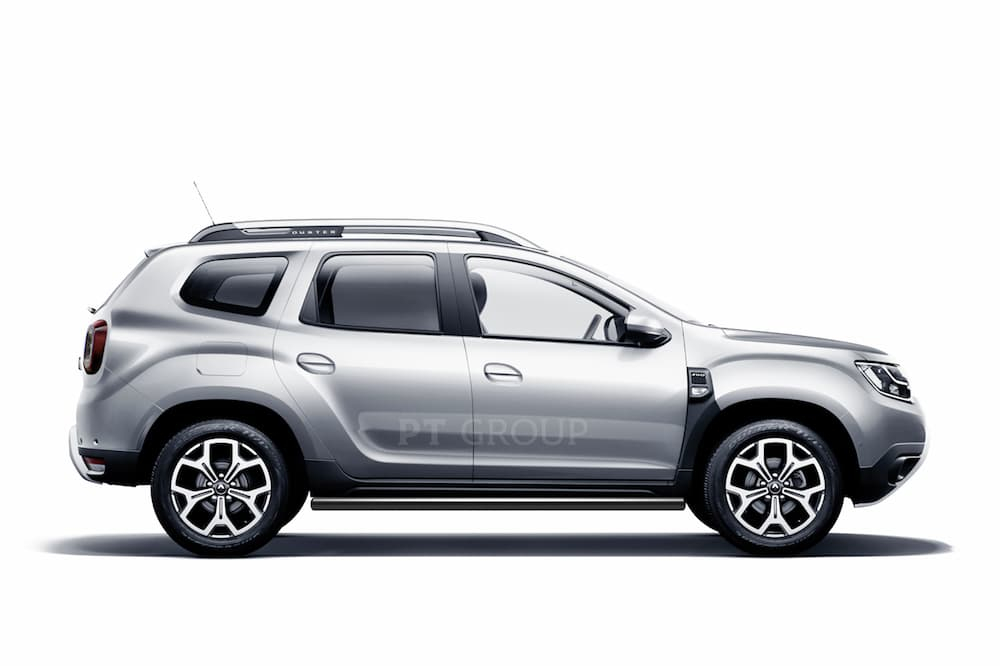 картинка Защита порогов прямая Ø63 мм "Шагрень" Renault Duster 2021-