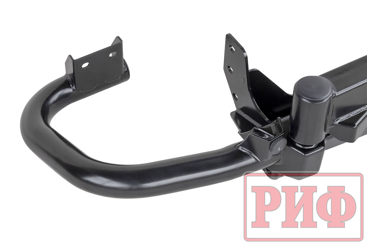 картинка Бампер задний РИФ УАЗ Патриот 2005+ c квадратом под фаркоп и калиткой, стандарт