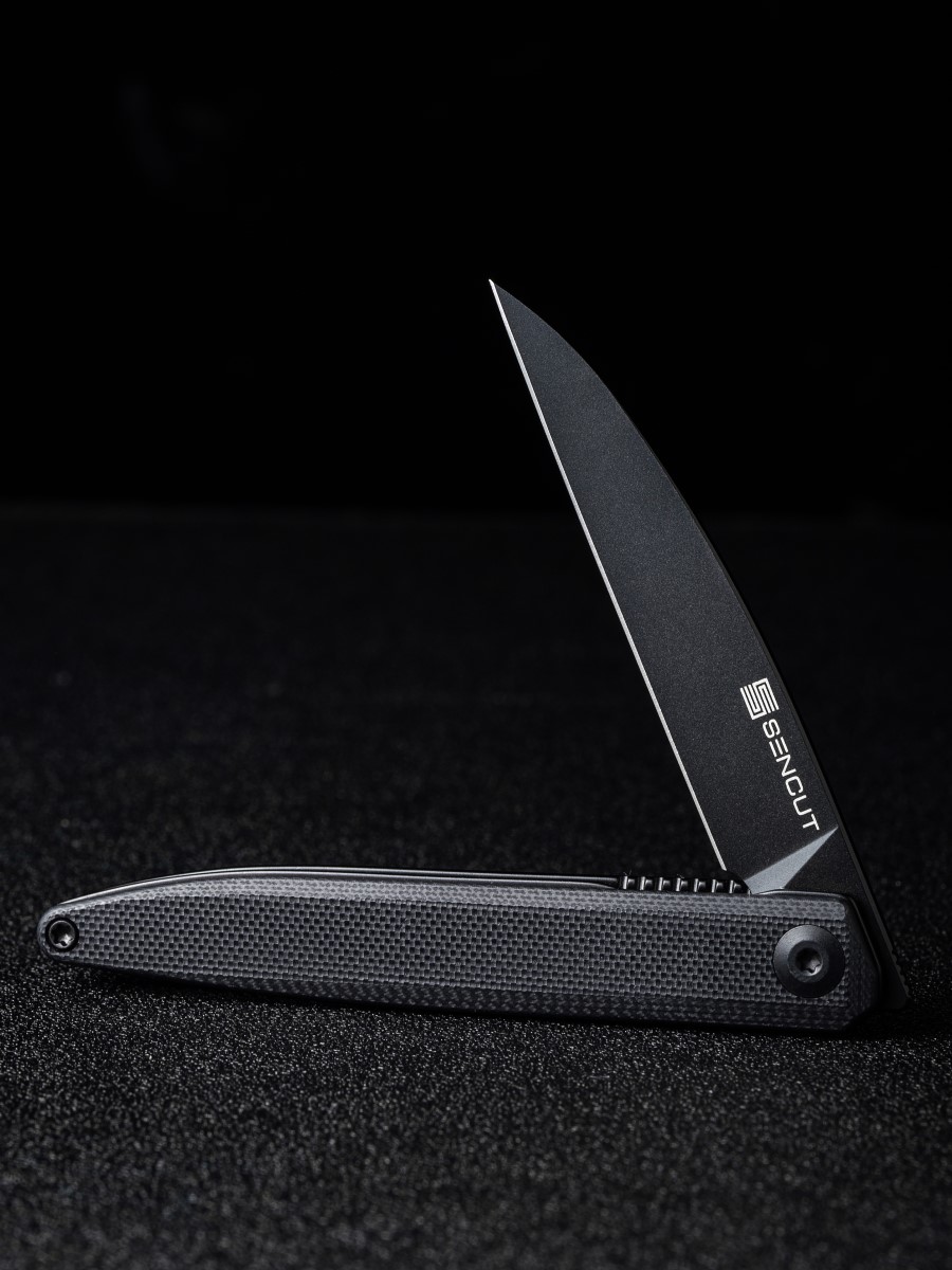 картинка Складной нож SENCUT Jubil D2 Steel Black Handle G10 Black