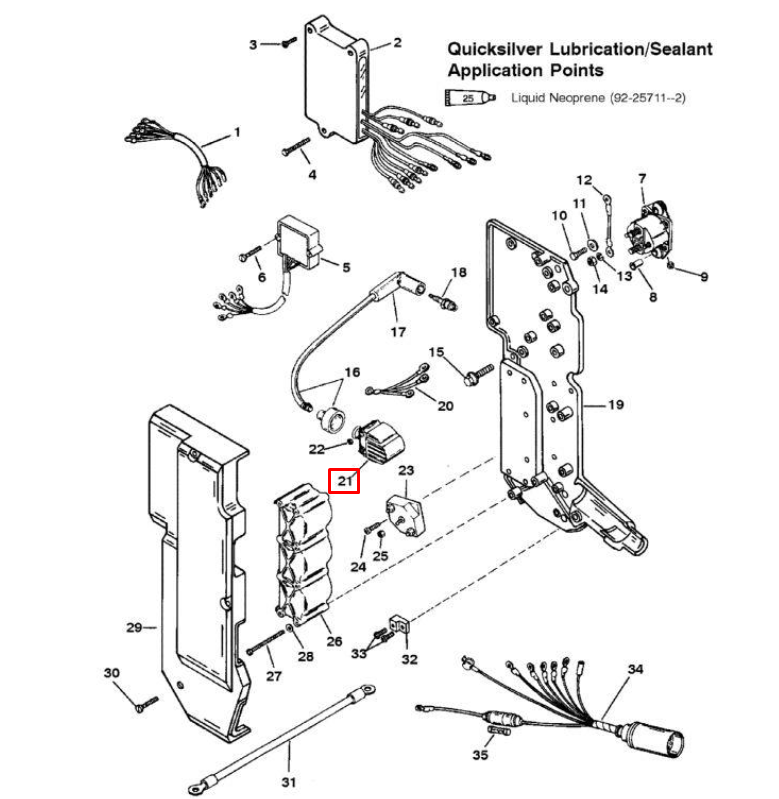 картинка Катушка зажигания Mercury 6-15HP  20-225HP (PREMARINE)