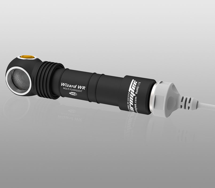 картинка Налобный фонарь ARMYTEK WIZARD WR MAGNET USB+18650 БЕЛЫЙ F06301C