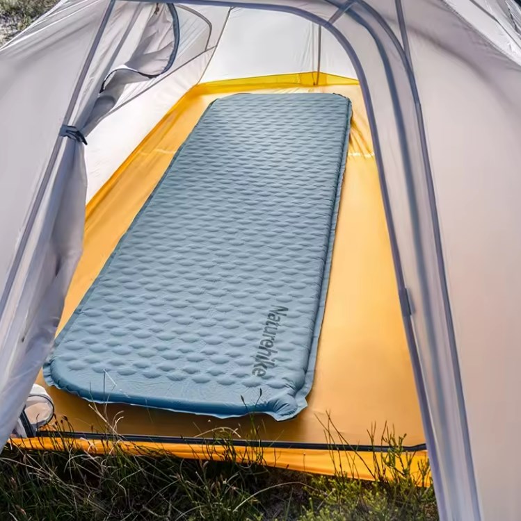 картинка Коврик самонадувающийся Naturehike, 196x65x3,5 см, увеличенный, светло-синий