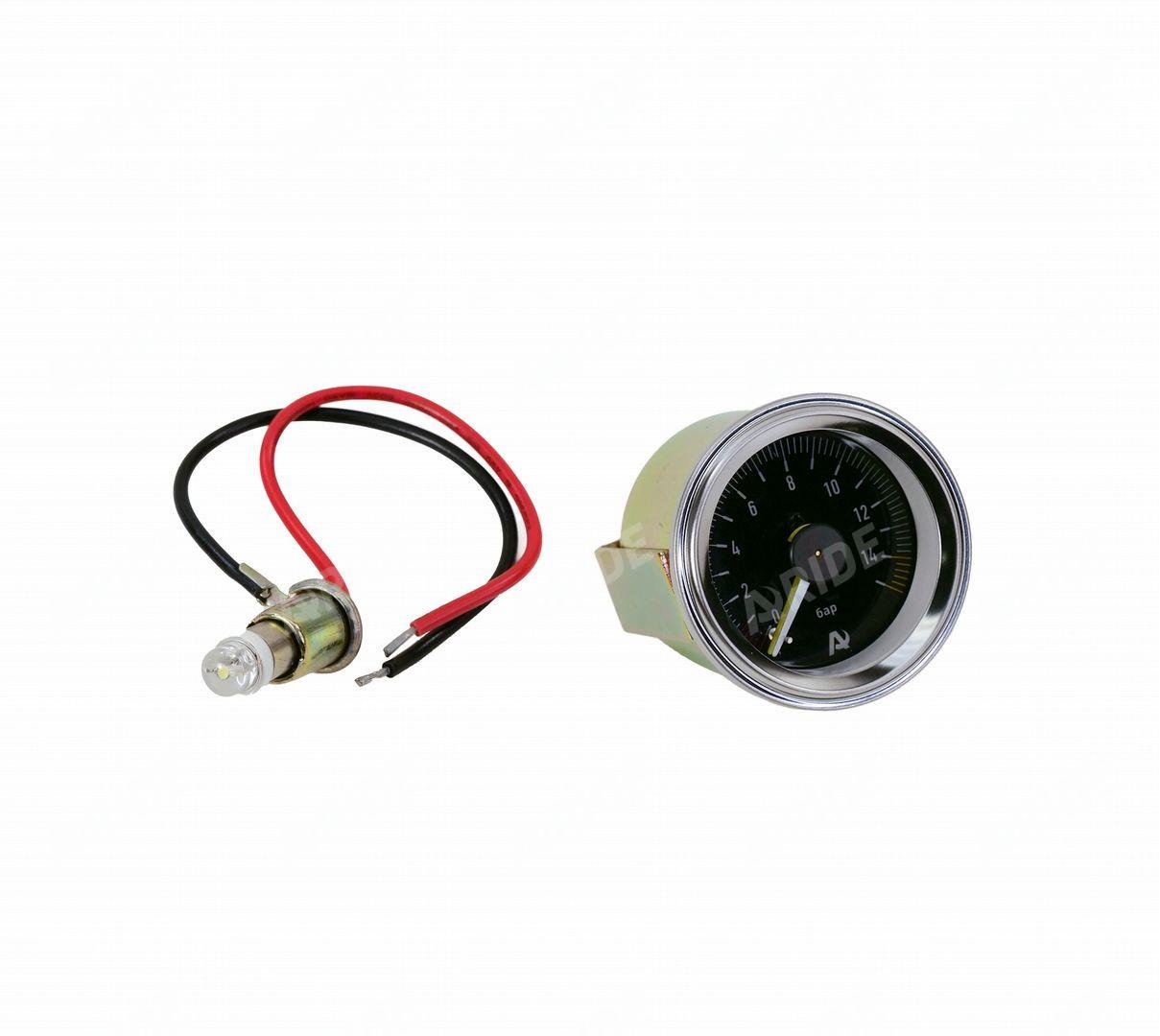 Манометр ARIDE 53 мм, 2х15 бар (220 PSI), 2", черный