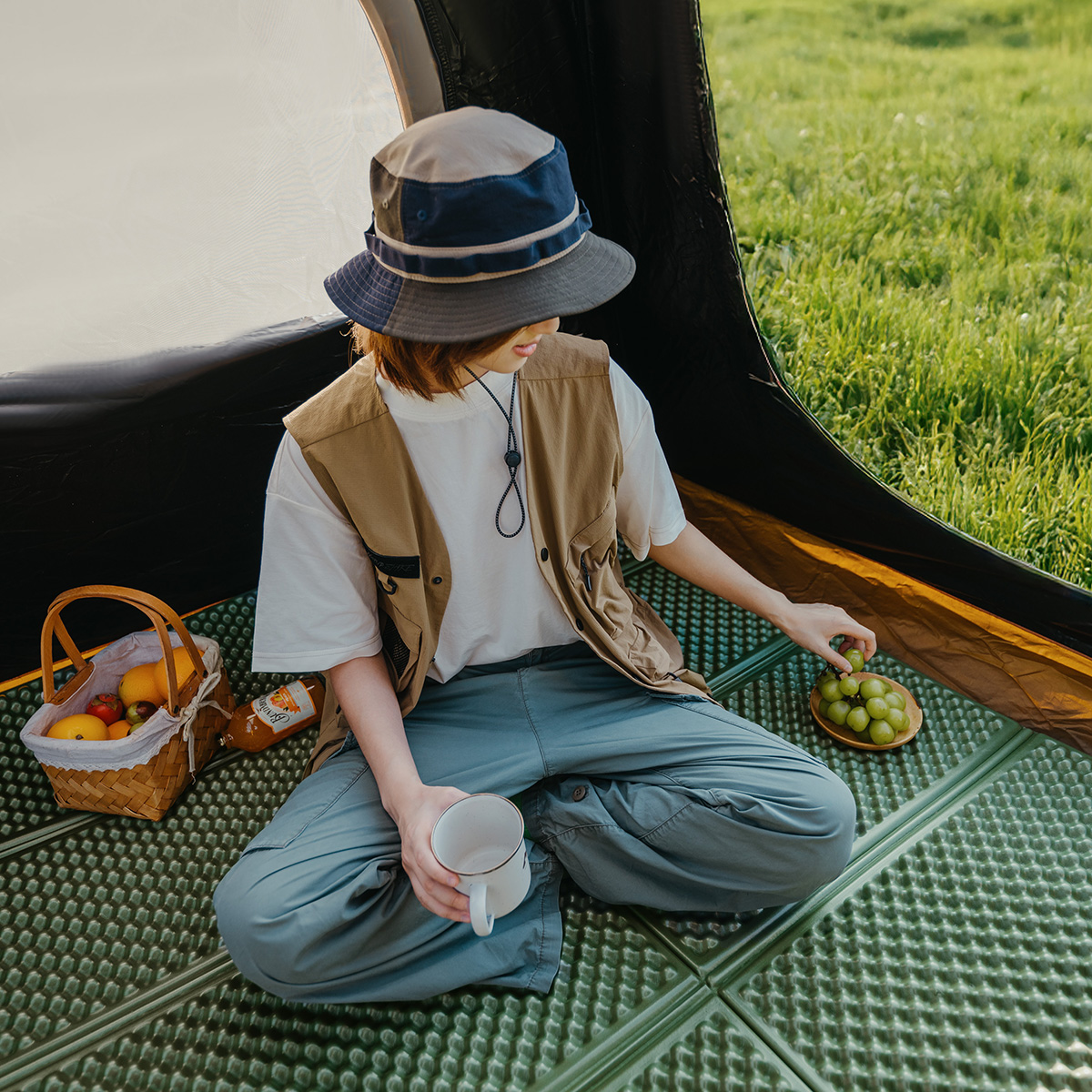 картинка Коврик Naturehike CNK2450WS044 двухспальный складной зеленый