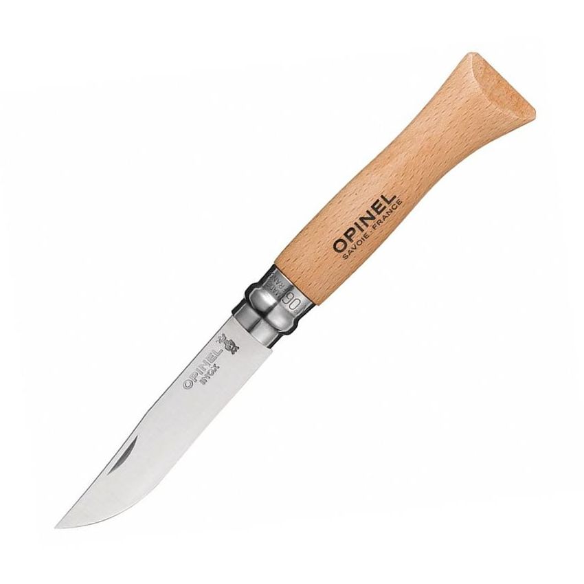 картинка Нож Opinel №6, нержавеющая сталь, дубовая рукоять, 000981