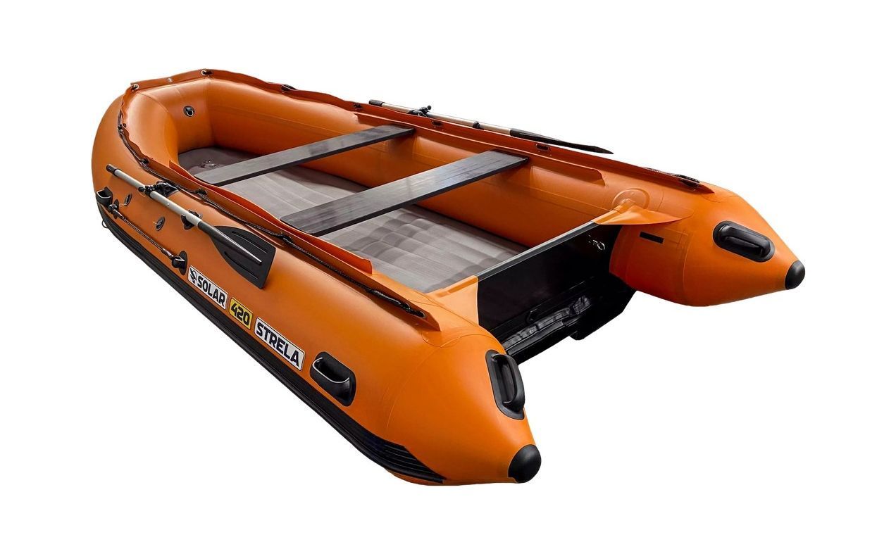 картинка Надувная лодка ПВХ, SOLAR-420 Strela Jet tunnel, оранжевый