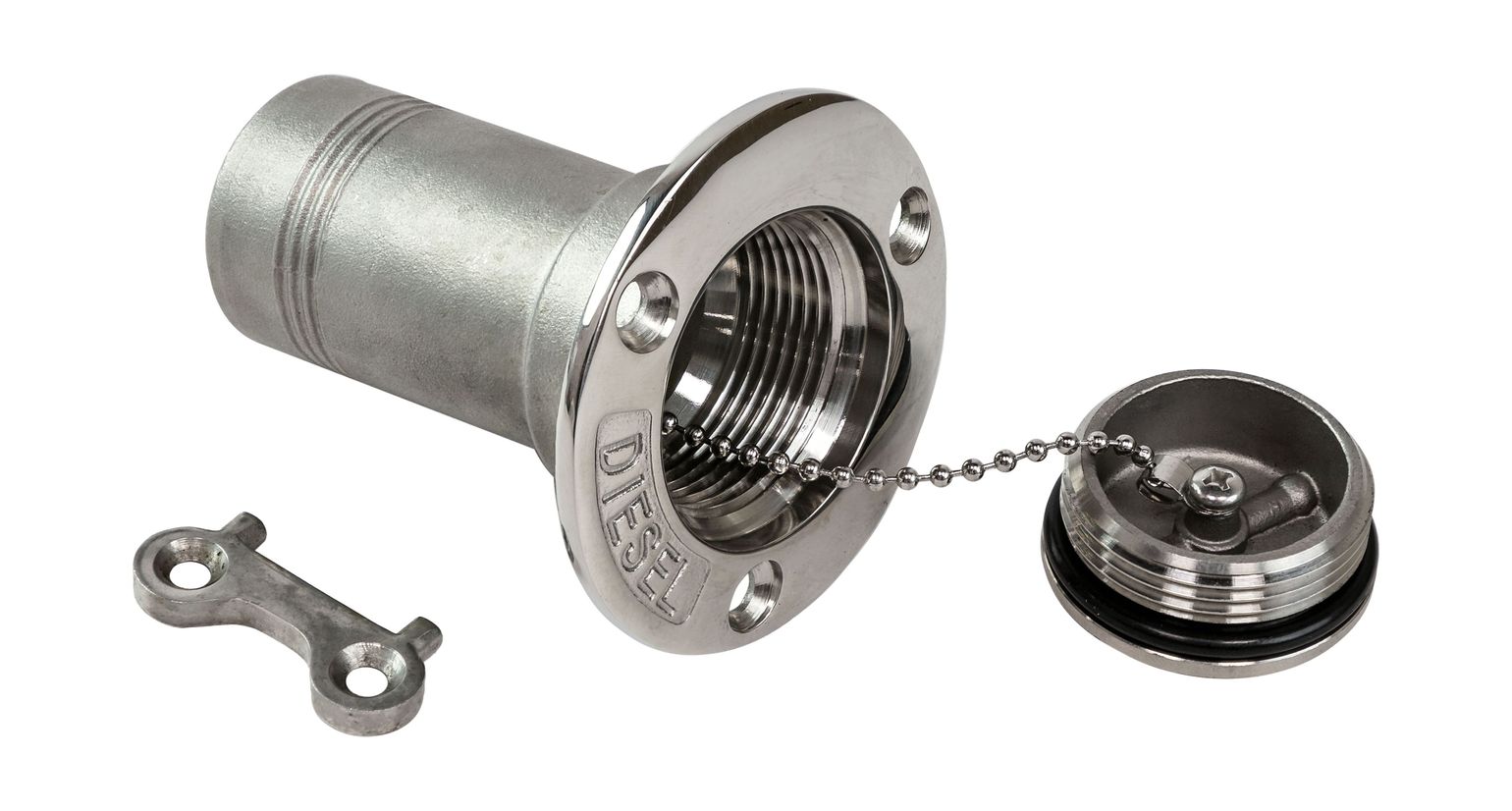 картинка Горловина заливная для дизтоплива 38 мм, ключ Marine Rocket