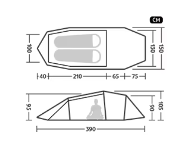 картинка Палатка Naturehike Opalus Si 2-местная, алюминиевый каркас, зеленая