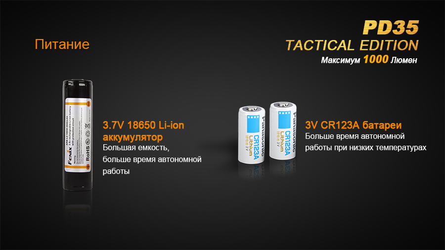 Фонарь Fenix PD35 Cree X5-L (V5) TAC (Tactical Edition)