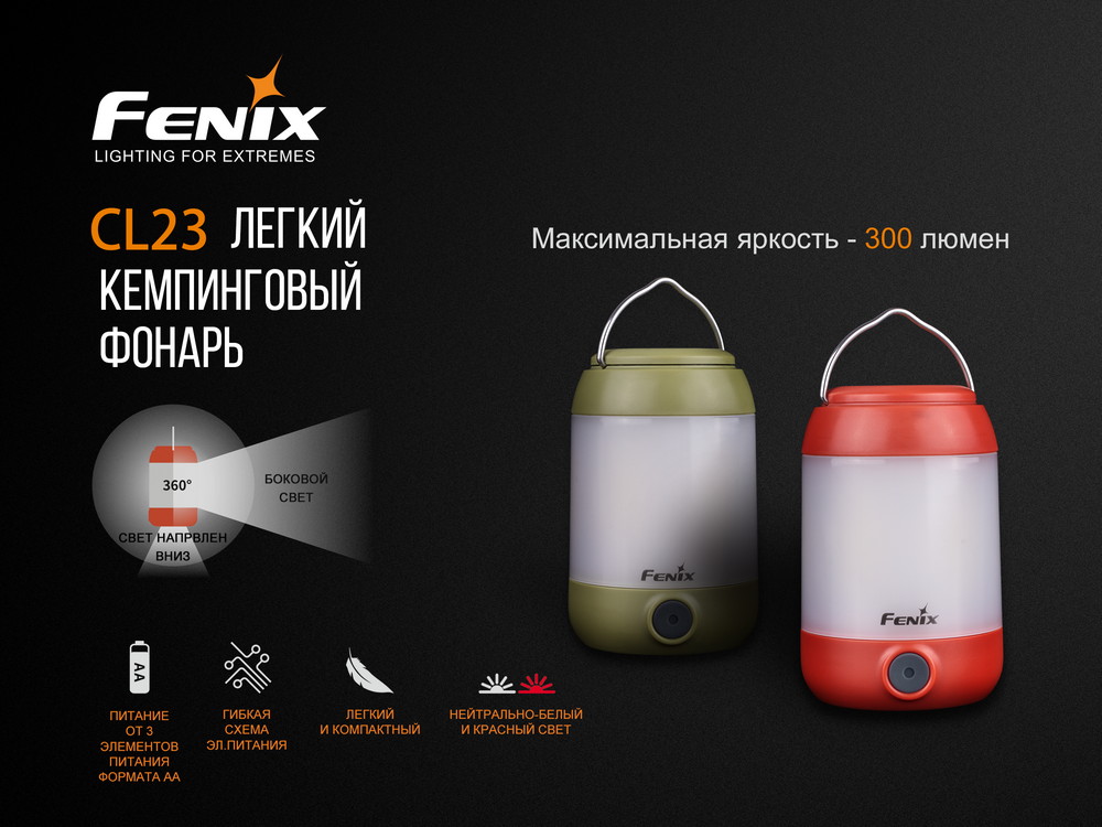 картинка Фонарь Fenix CL23 зеленый