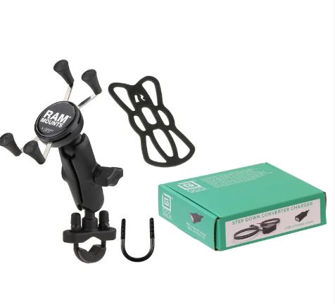Мото крепление RAM® XGRIP с питанием (USB-A)